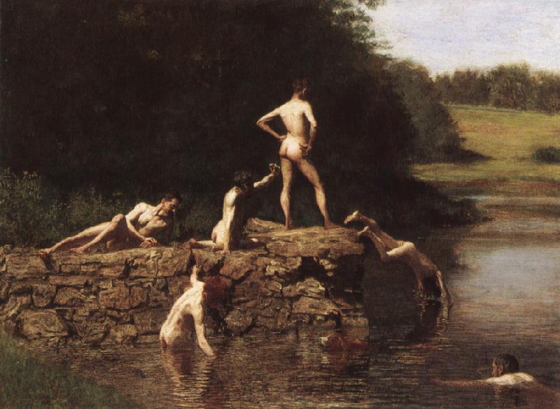 Thomas Eakins Swimming Norge oil painting art